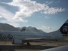 01A Alaska Airlines Airplane At Juneau Alaska Airport