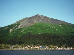 03B RVs Along The Shore With Marathon Mountain Behind In Seward Alaska
