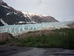 02C Side View Of The Exit Glacier As It Falls From The Harding Icefield From The Edge of the Glacier Lower Trail Near Seward Alaska