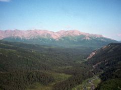 02A Looking North To Mount Healy And The Park Entrance With Riley Creek Below From Denali Air Flightseeing Tour In 1999
