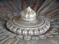 17 Delhi Red Fort Rang Mahal Palace of Colours Lotus-Shaped Marble Carving Close Up