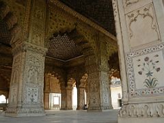 22 Delhi Red Fort Diwan-i-Khas Hall of Private Audiences Lower Parts Of The Piers Are Inlaid With Floral Designs While Upper Portions Are Gilded And Painted