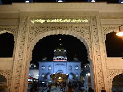 01A Entrance Gate To Gurdwara Bangla Sahib At Night Delhi India