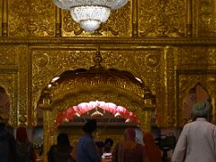 03C The Main Altar Inside The Darbar Hall At Gurdwara Bangla Sahib At Night Delhi India