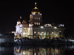 09B The Gurdwara Bangla Sahib Is Reflected in the Water of The Sarovar At Night Delhi India