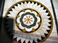 10B Decorated Geometric Floor Tiles At Gurdwara Bangla Sahib At Night Delhi India