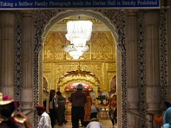 06B The Gold Covered Darbar Hall Is Ahead At Gurdwara Bangla Sahib At Night Delhi India (1)