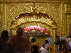 06C The Gold Covered Darbar Hall Is Ahead At Gurdwara Bangla Sahib At Night Delhi India (2)