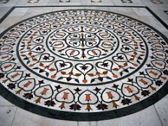 07D Beautiful Geometrically Shaped Tiled Floor At The Back Of The Gurdwara Bangla Sahib At Sunrise Delhi India