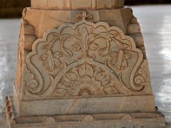 13 Jaipur Amber Fort Diwan-I-Am Hall of Public Audiences Carving At Bottom Of Pillar