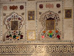 27 Jaipur Amber Fort Jai Mandir Sheesh Mahal Mirror Palace Detail