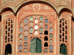 08 Jaipur Hawa Mahal Palace of Winds Window Close Up Early Morning