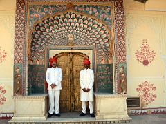 16 Jaipur City Palace Pitam Niwas Chowk Southwest Lotus Gate With Colourful Guards