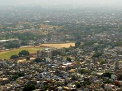 07 Main Tourist Area of Jaipur Incl Chaugan Stadium, City Palace And Isarlat Swargasuli Tower From Nahargarh Fort