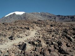04B Looking Back Up At The Path To The Large Glacier And The Summit Of Mount Kilimanjaro Kili October 11, 2000