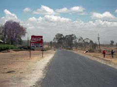 04B Road Sign For Habari Maalum As The Bus Nears Arusha Tanzania To Climb Mount Kilimanjaro