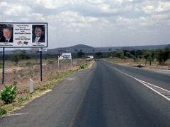 05C USA Tanzania Friendship Sign On The Side Of The Road As We Near Moshi Tanzania To Climb Mount Kilimanjaro
