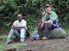 02B Porter Cook And Jerome Ryan Resting On Day 1 Of The Machame Route Climbing Mount Kilimanjaro Kili October 2000