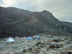 05C Baranco Camp Comes Alive At Sunrise On Day 4 Of The Machame Route Climb Mount Kilimanjaro Kili October 2000