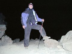01B Jerome Ryan With Headlamp From Barafu Camp At Around 1am On October 11, 2000 Before Starting The Climb To The Mount Kilimanjaro Kili Summit