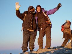03C Guide And Jerome Ryan Close Up On The Mount Kilimanjaro Kili Summit October 11, 2000