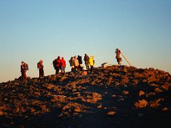 04A People Waiting Their Turn To Have Their Summit Photos At Sunrise On Mount Kilimanjaro Kili Summit October 11, 2000