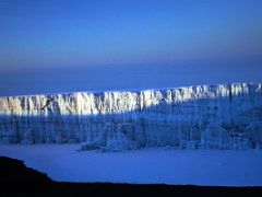 06A The Sun Starts To Shine On The Large Glacier Near The Summit Of Mount Kilimanjaro Kili October 11, 2000