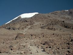 04A Looking Back Up At The Path To The Large Glacier And The Summit Of Mount Kilimanjaro Kili October 11, 2000