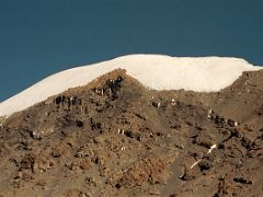 05C Looking Back Up At The Summit Glacier From Barafu Camp On The Descent From The Summit Of Mount Kilimanjaro Kili October 11, 2000