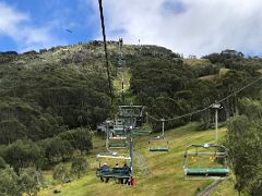 04A The Kosciuszko Express Chairlift With The Upper Terminal 1930m Ahead For Mount Kosciuszko Hike Australia