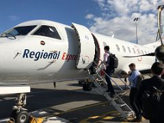 01A Boarding Regional Express Airline In Sydney To Fly To Snowy Mountains For Kosciuszko Hike Australia
