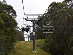 03B Riding The Kosciuszko Express Chairlift Just After Leaving The Thredbo Valley Terminal For Mount Kosciuszko Hike Australia