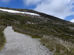 01A The Kosciuszko Summit Walking Track Leaves Rawsons Pass 2100M To Start The Final Climb To The Mount Kosciuszko Summit On The Mount Kosciuszko Australia Hike