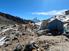 02A Tents of Lobuche East Base Camp 5170m with Ama Dablam beyond