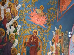 03A Virgin Mary And Surrounding Saints ceiling fresco Entrance St Basil’s Cathedral Moscow Russia