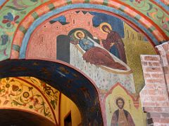 03C Virgin Mary And Christ wall fresco Entrance St Basil’s Cathedral Moscow Russia