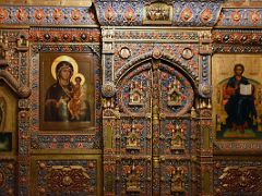 06A Holy Door, Frescoes of Virgin of Smolensk Hodegetria, Christ Pantocrator Teacher, Iconostasis at the Church of St Basil the Blessed St Basil’s Cathedral Moscow Russia