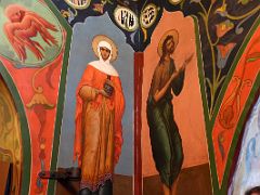 08B Mary of Bethany holds a myrrh jar fresco in the Church of St Basil the Blessed St Basil’s Cathedral Moscow Russia