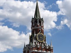 01C The Spasskaya Tower is the main tower on the eastern wall of the Kremlin which overlooks Red Square Moscow Russia