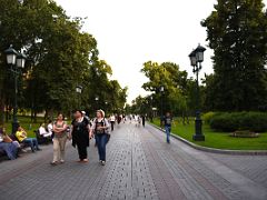 09 People stroll through Alexander Gardens next to the Kremlin Moscow Russia