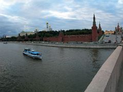 16A Southeast view of the Kremlin and Red Square from the Bolshoy Moskvoretsky bridge over the Moscow river Russia