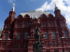 02C The State Historical Museum with Marshal Georgy Zhukov Monument between Red Square and Manege Square Moscow Russia