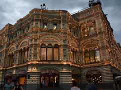 09C Gum shopping mall lit up in the evening Red Square Moscow Russia