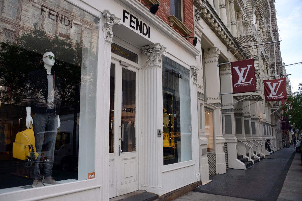 12 Fendi And Louis Vuitton On Greene St At Prince St In SoHo New York City