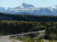01A The Bridge Over The Nenana River With Mountains Beyond Almost To The Denali National Park Entrance In Alaska