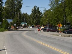 03B Walking Up Talkeetna Spur Road To Main Street In Talkeetna Alaska