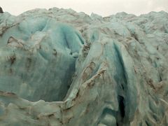 02B The Blue Ice Of Exit Glacier Terminus Falls From The Harding Icefield From The Edge of the Glacier Lower Trail Near Seward Alaska