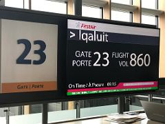 01A Flight Sign From Ottawa To Iqaluit Baffin Island Nunavut Canada For Floe Edge Adventure
