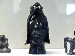 07C Head of Shaman with Bear Spirit by Nuveeya Ipellie 1983 At Iqaluit Airport Baffin Island Nunavut Canada