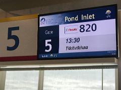01A Flight Sign From Iqaluit To Pond Inlet Baffin Island Nunavut Canada For Floe Edge Adventure